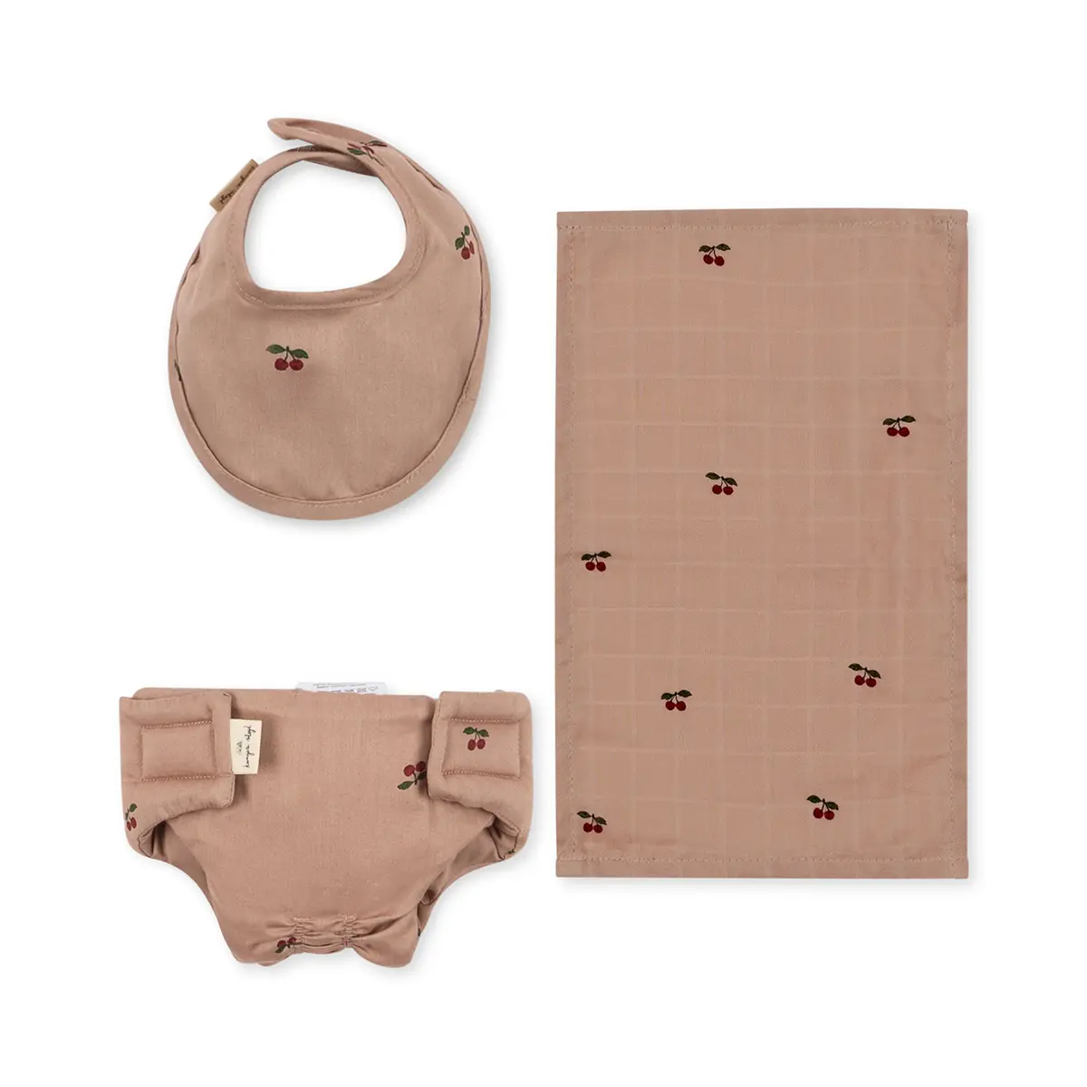 Konges Sløjd Puppen-Wickelset „Cherry Blush“ für 42cm Puppen