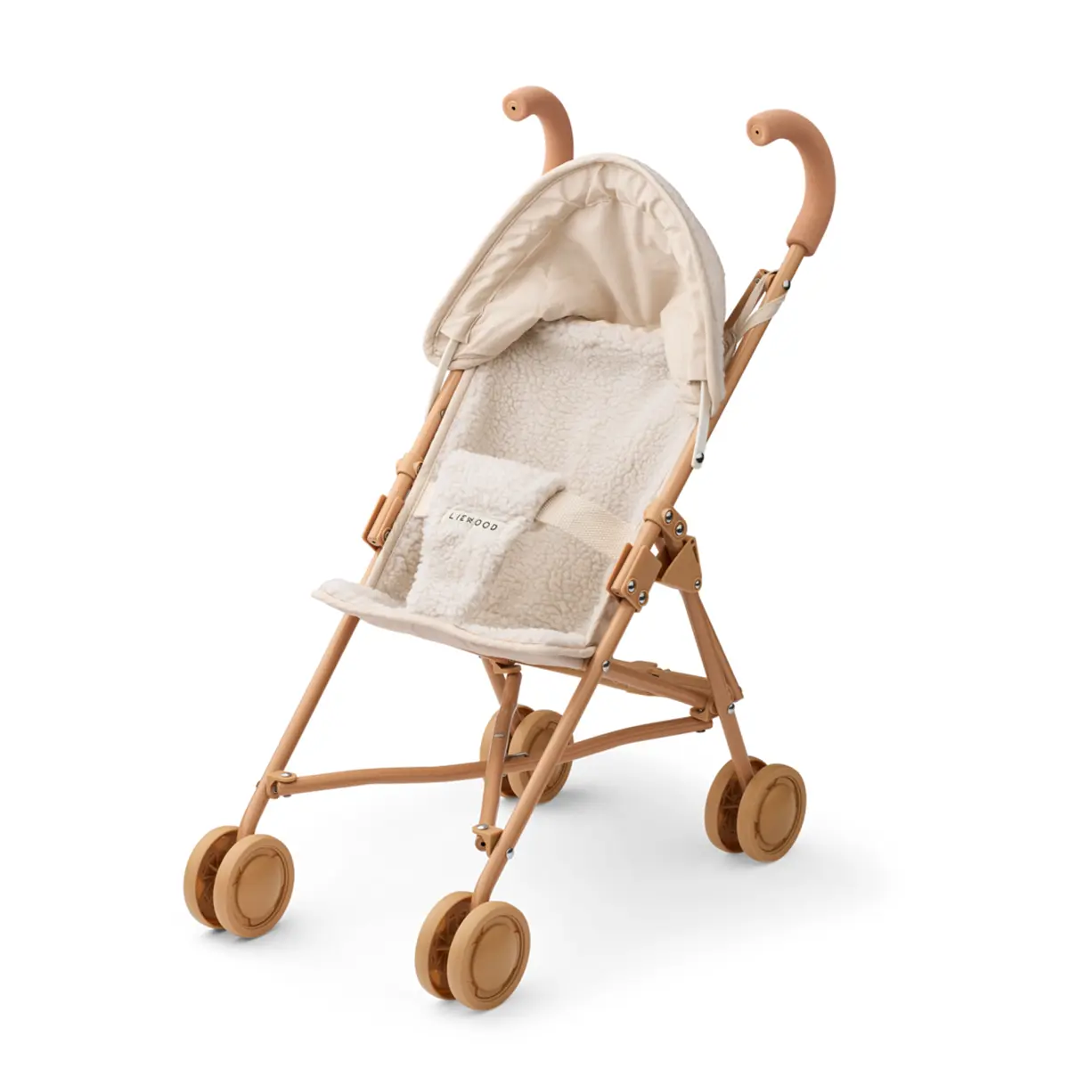 Liewood Puppenbuggy Elsie „Sandy“ mit Fleece-Teddystoff