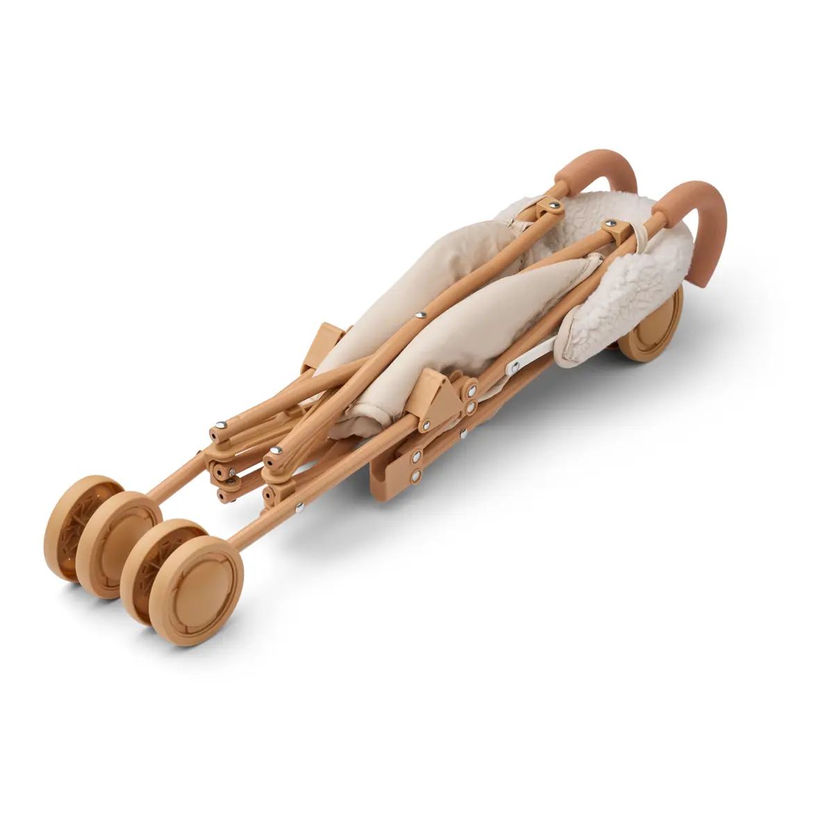 Liewood Puppenbuggy Elsie „Sandy“ mit Fleece-Teddystoff