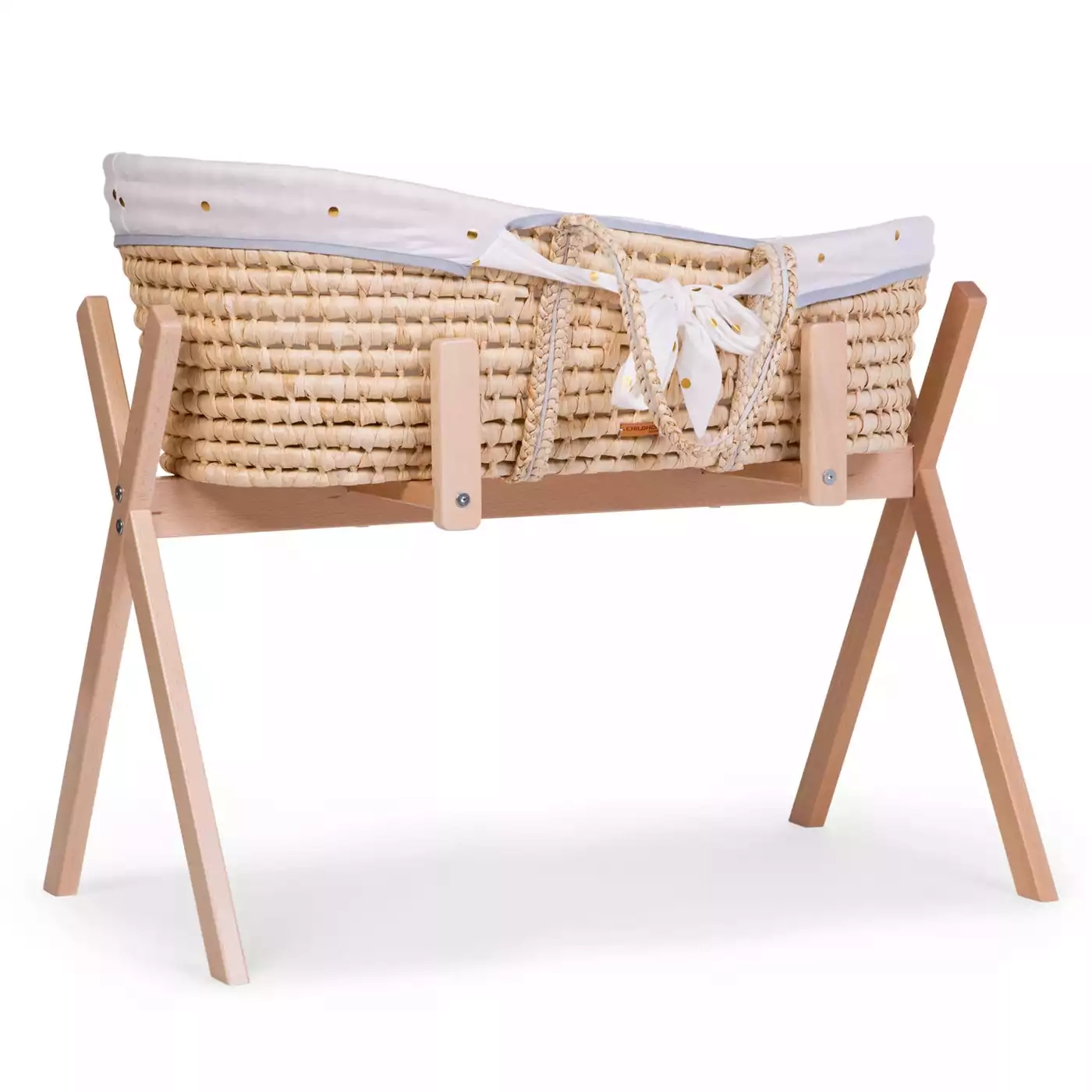 Childhome Gestell für Moseskorb Tipi „Natur“ 2-in-1 Spielbogen aus Holz