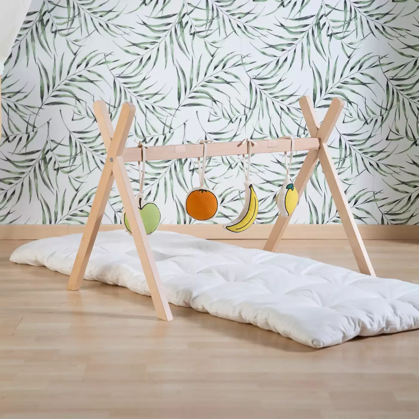 Childhome Gestell für Moseskorb Tipi „Natur“ 2-in-1 Spielbogen aus Holz