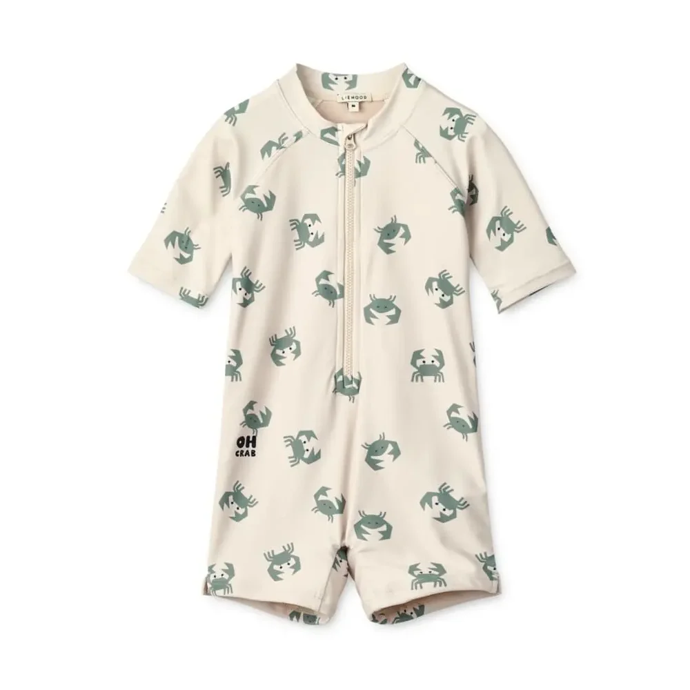 Liewood Max Schwimm-Jumpsuit „Crab / Sandy“, LSF 50+