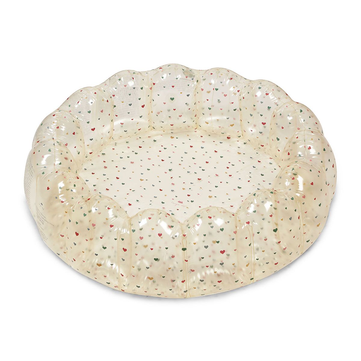 Konges Sløjd KS4867 - SMALL SHELL POOL TRANSPARENT - MULTI HEARTS - Extra 0