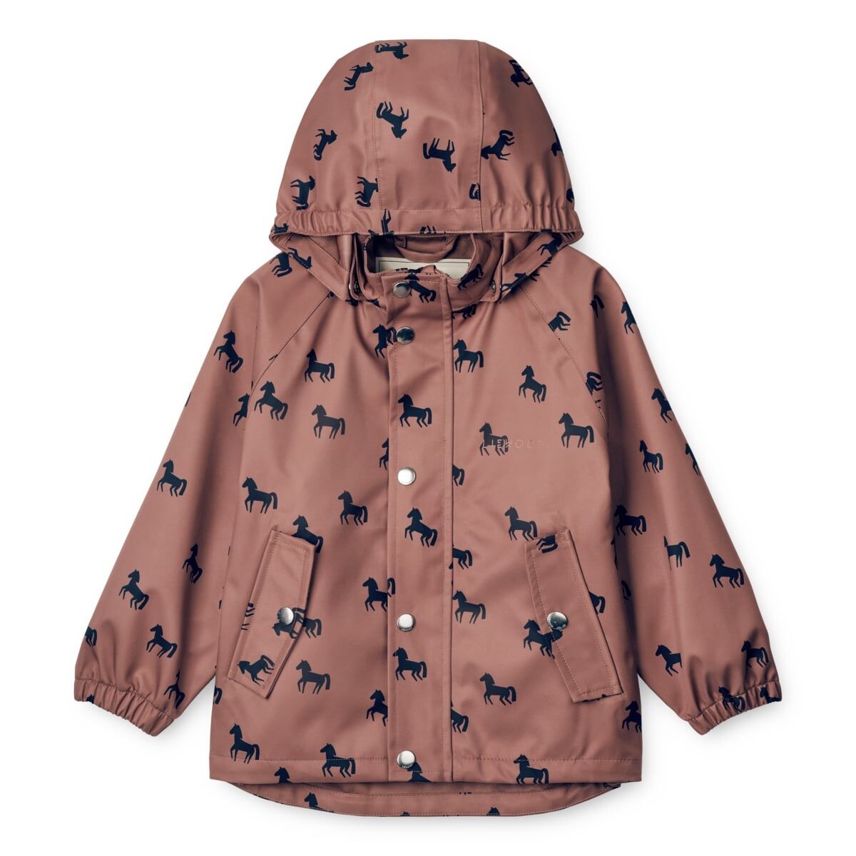 Liewood Parker Regenbekleidungs-Set „Horses / Dark rosetta“, Gr. 122 – Bild 7
