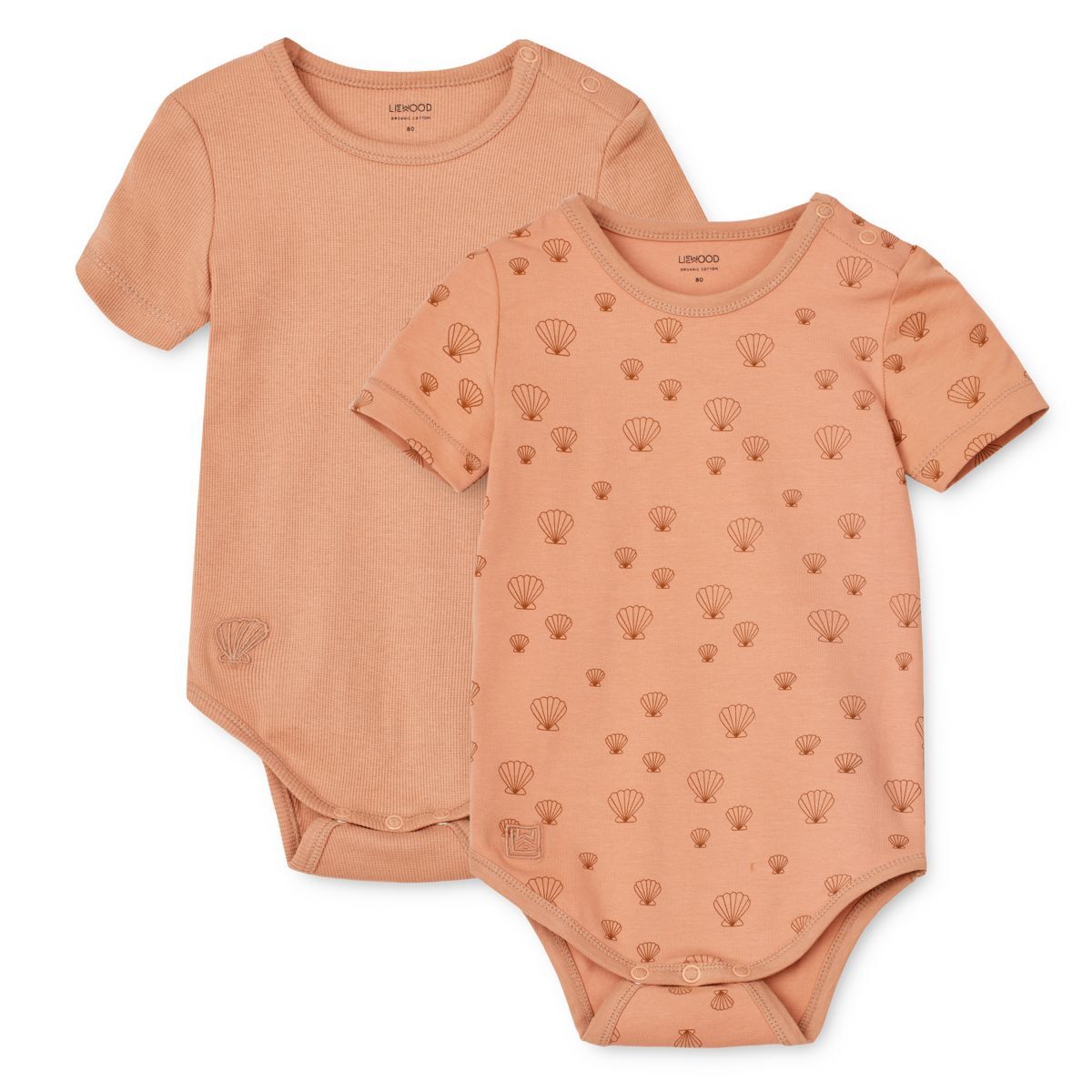 Liewood Baby-Body Yanni „Sea shell Pale tuscany : Apple blossom“, 2er-Set, Gr. 56-92 01