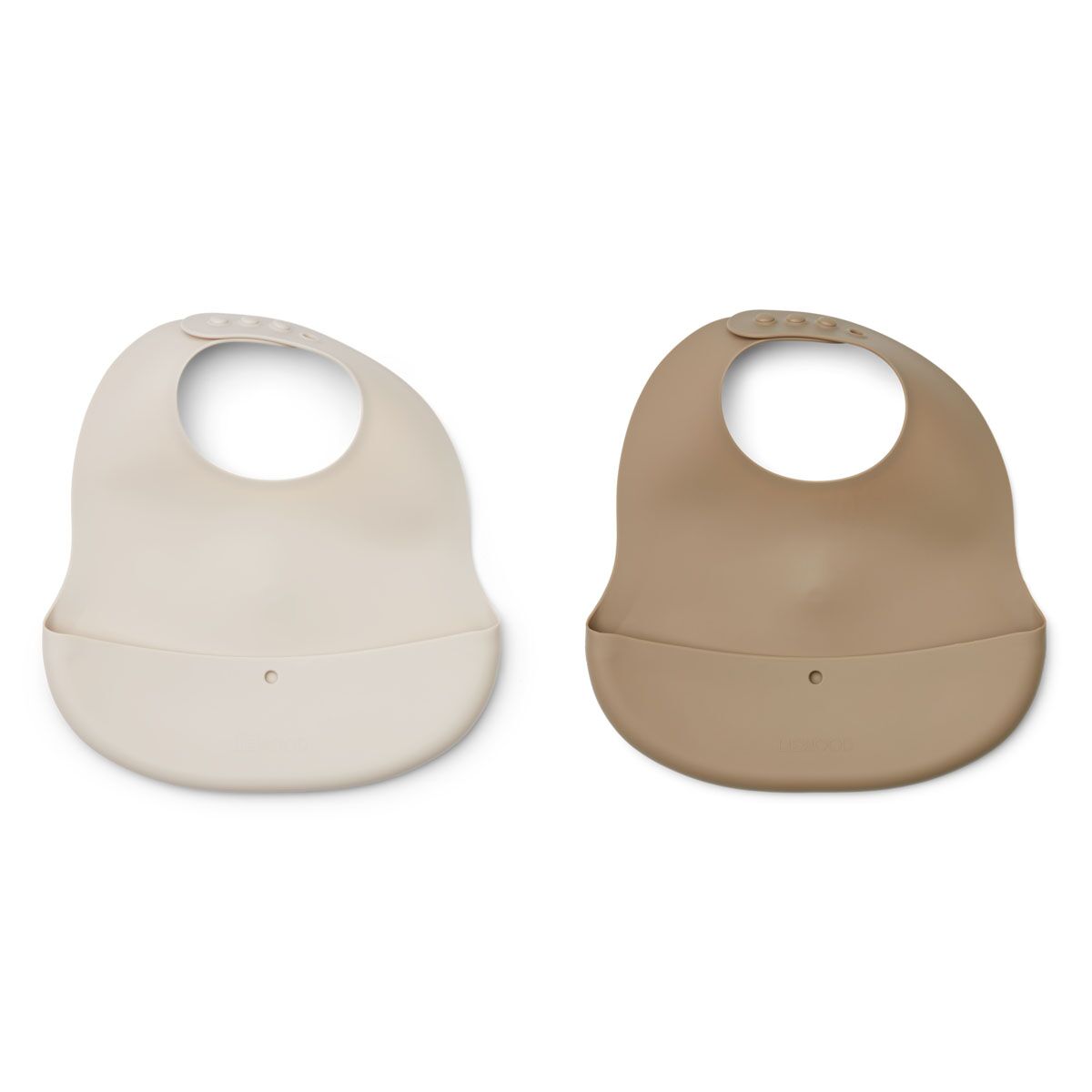 Liewood Ember Silikon-Lätzchen „Sandy / Oat mix“, 2er-Set