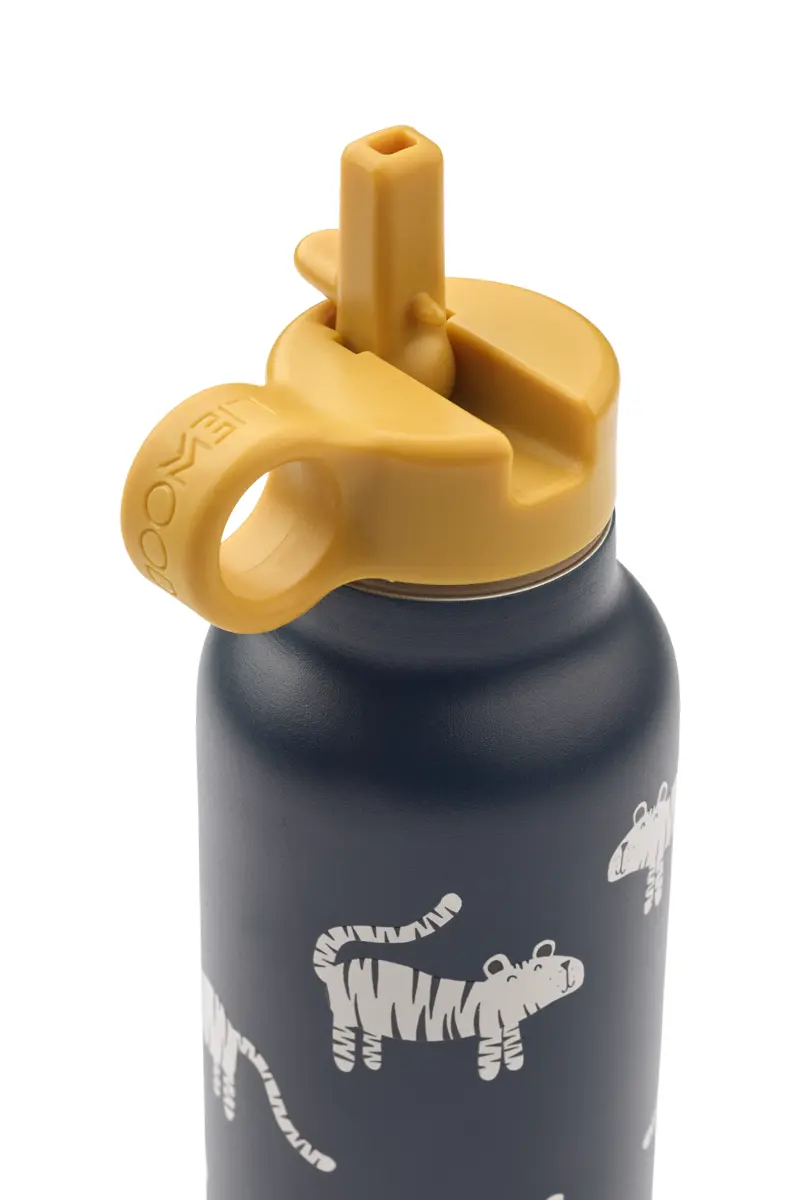 Liewood Falk Edelstahl Trinkflasche „Tiger / Classic navy“ 500ml, Large