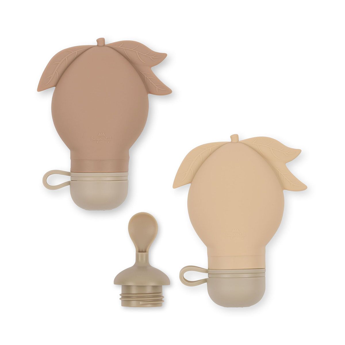 DELISTED Konges Sløjd Silikon Smoothie-Beutel-Set „Shell / Blush“ – Bild 2