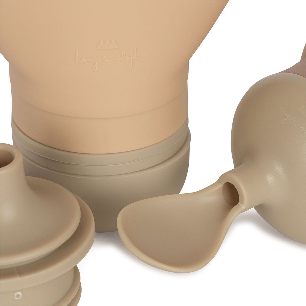 DELISTED Konges Sløjd Silikon Smoothie-Beutel-Set „Shell / Blush“ – Bild 3