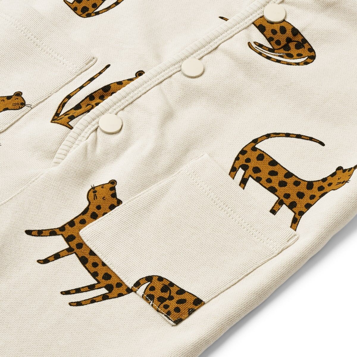 Liewood Kinder-Sweat-Jumpsuit Topeka „Leopard / Sandy“, Gr. 56, 98, 104 – Bild 3