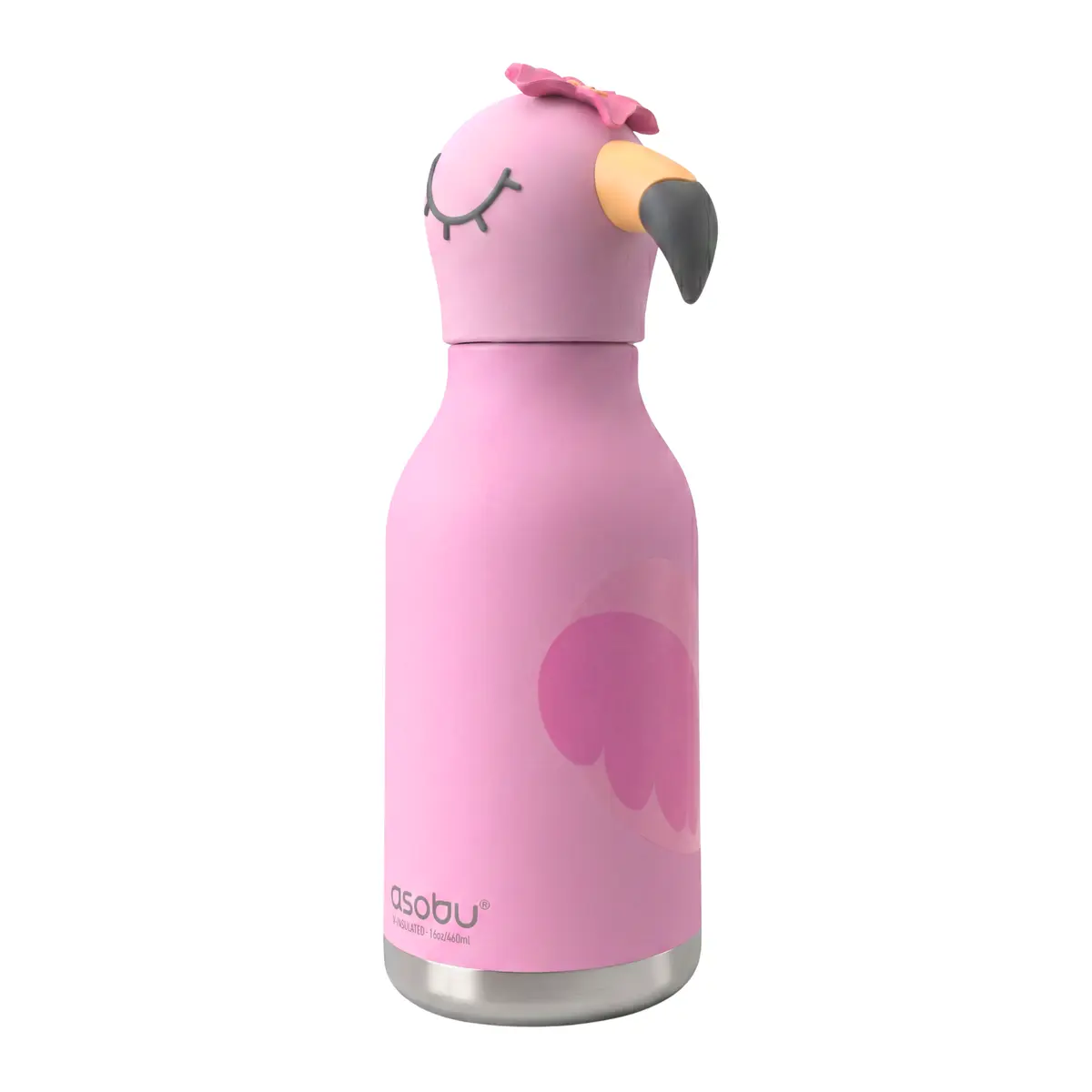 ASOBU Bestie Trinkflasche „Flamingo“, 460 ml