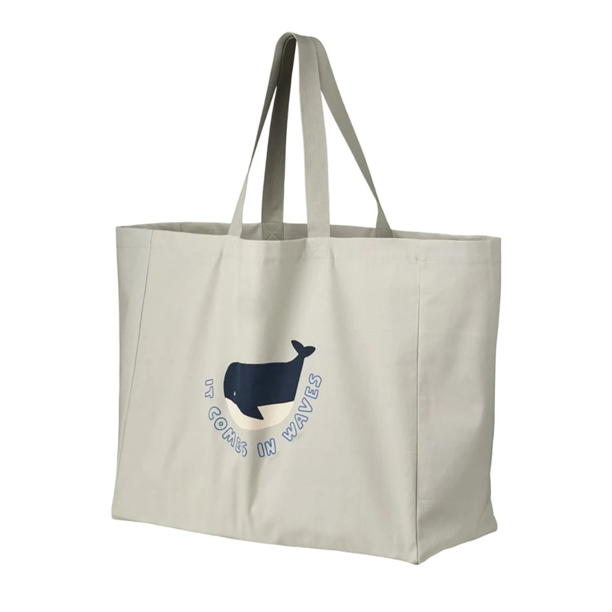 Liewood Einkaufstasche „Whales / Cloud Blue“, XL, 54x46cm
