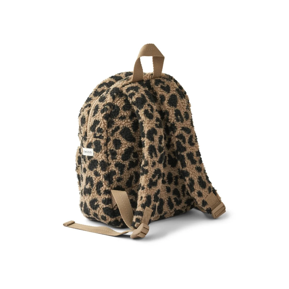 Liewood Allan Fleece-Rucksack mit Ohren „Mega leo / Oat mix“, mittel, 28x23x11cm, 3-7 Jahre