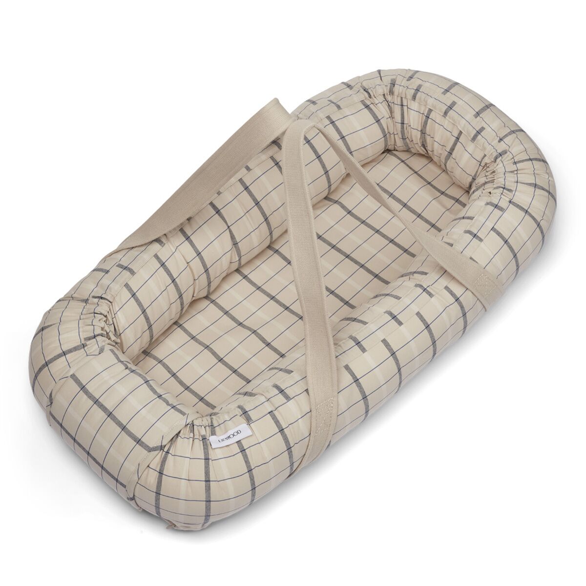 Liewood Gro Babylift : Babynest „Check – Sandy multi mix“, Bio-Baumwolle 01