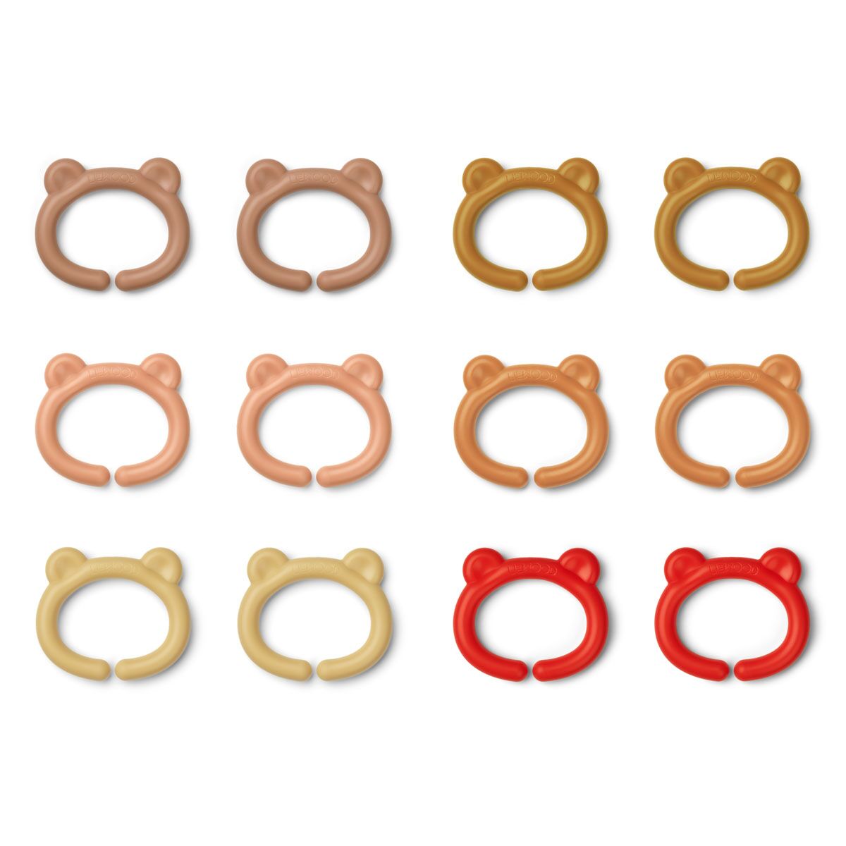 Liewood Benedict Multi Ring „Rose multi mix“, 12er-Pack
