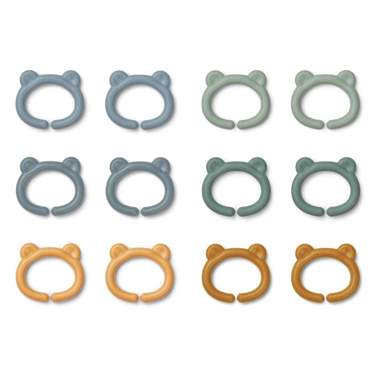 Liewood Benedict Multi Ring „Blue multi mix“, 12er-Pack