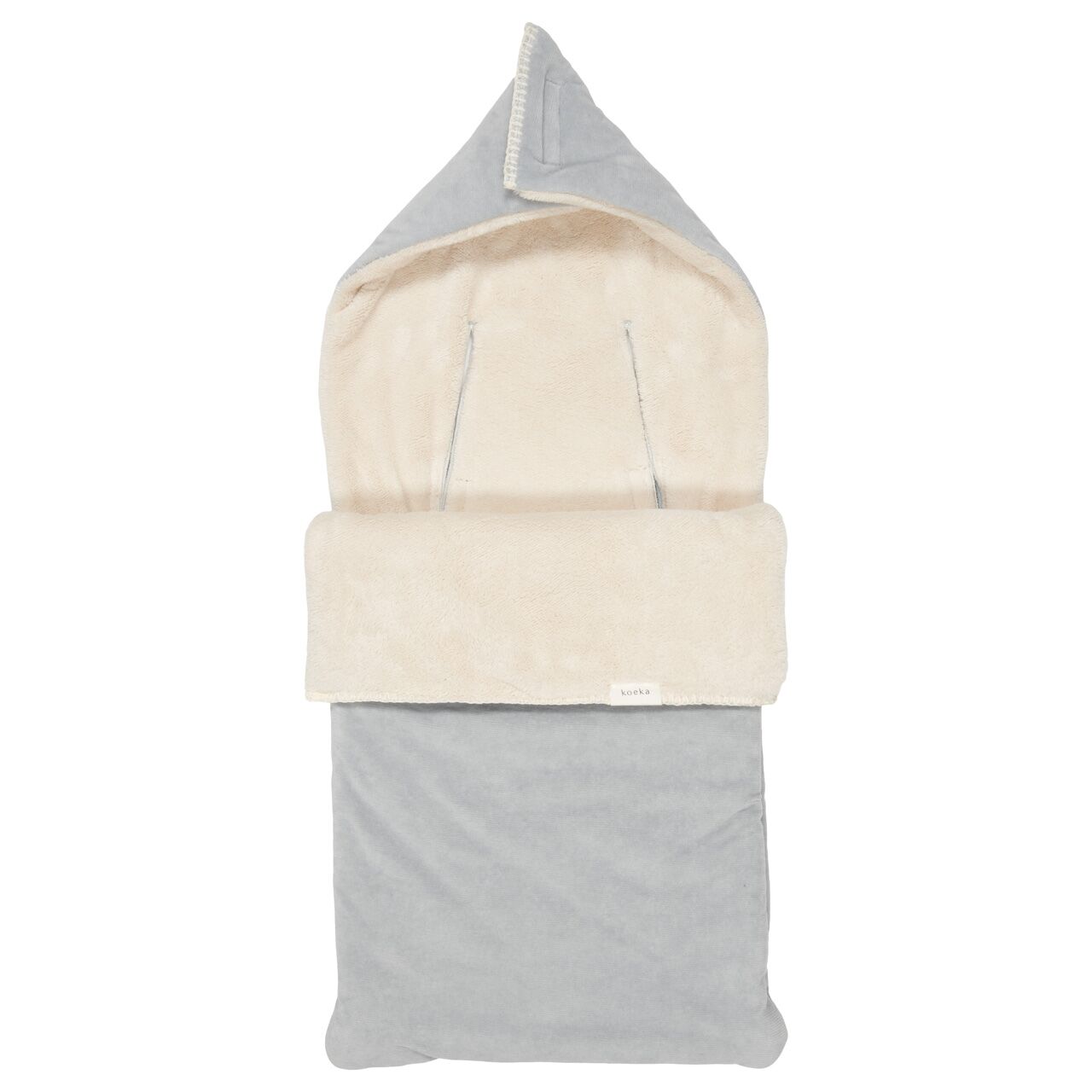 koeka Fußsack Oddi Plüsch „wave“ für 3/5-Punktgurt