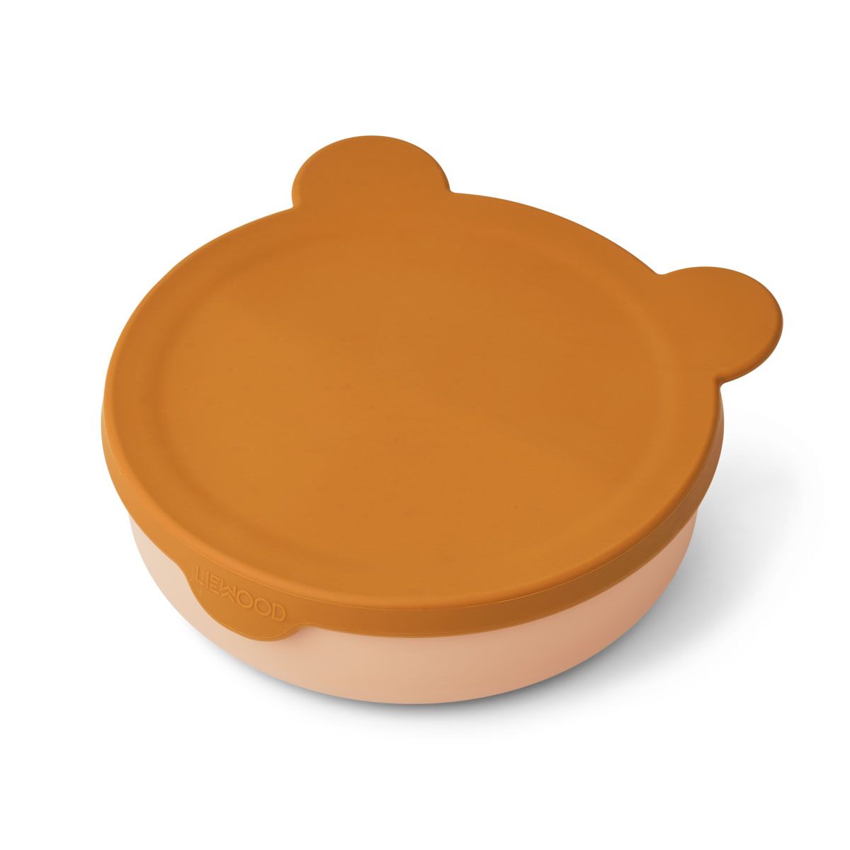 DELISTED Liewood Rosie Silikon Menüschale mit Deckel „ Mr Bear / Mustard / Tuscany rose mix“, ø15cm – Bild 3
