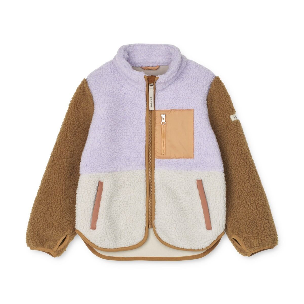 DELISTED Liewood Nolan Sherpa Jacke für Kinder „Golden caramel / Misty lilac“