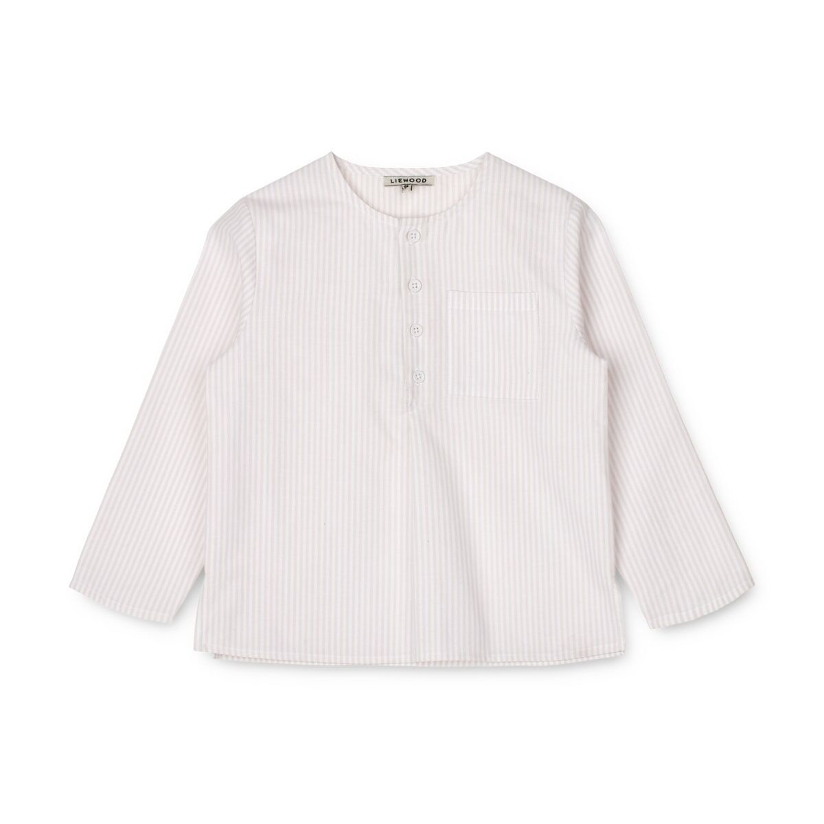 Liewood Kinder-Hemd Housten „Crisp white / Sandy“, garngefärbt, Gr. 56-122