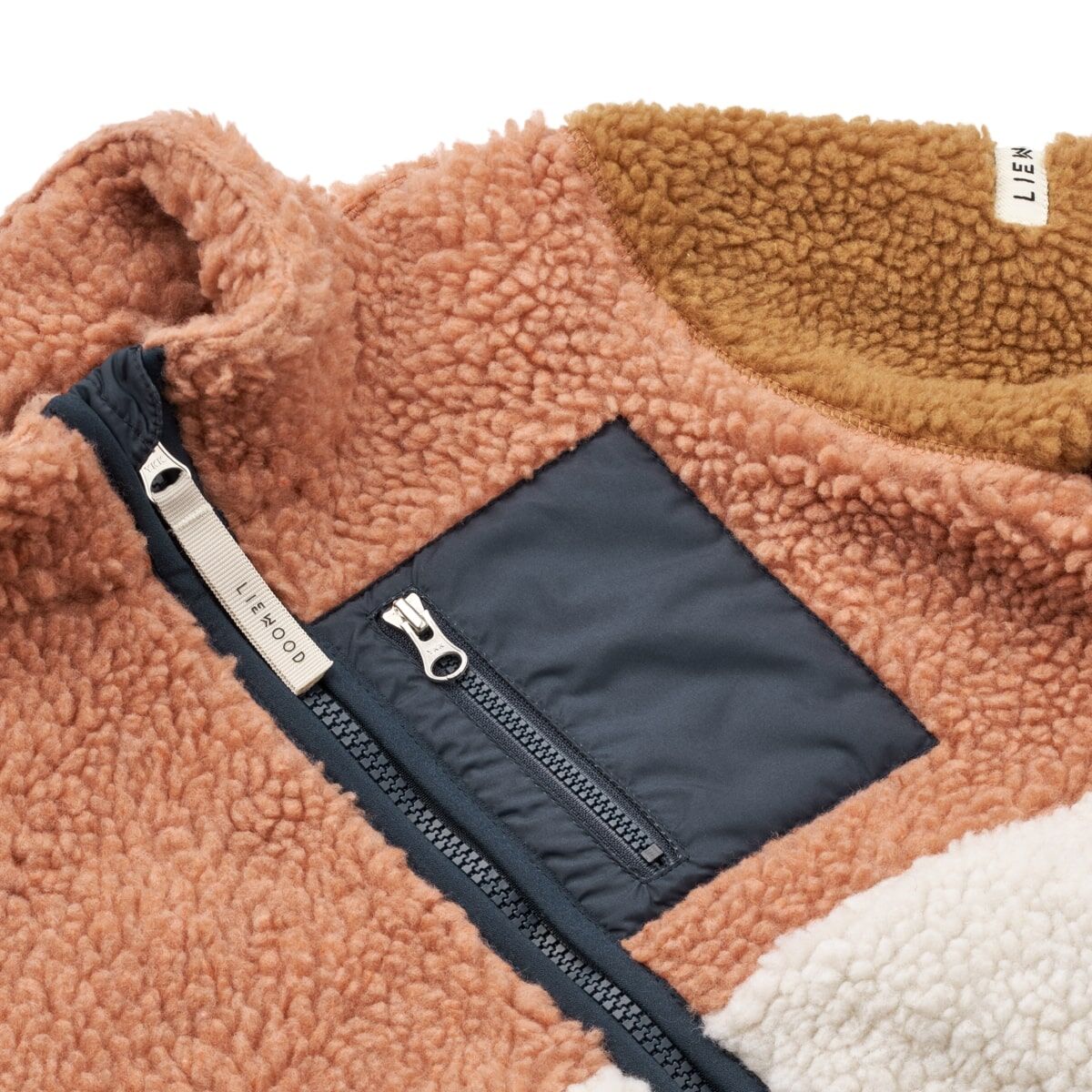 Liewood Nolan Sherpa Jacke für Kinder „Tuscany rose multi mix“, Gr. 80-98, 110, 128 – Bild 3