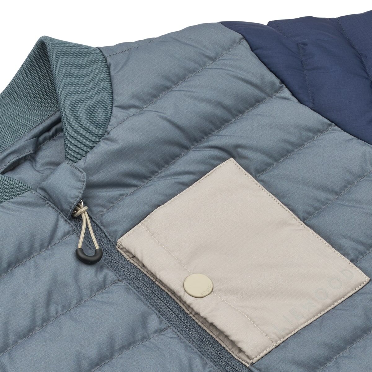 Liewood leichte Daunen-Steppjacke Lauge „Whale blue mix“, Gr. 80-128 – Bild 5