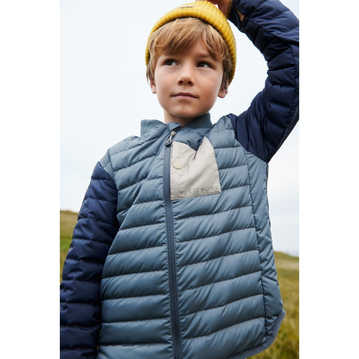 Liewood leichte Daunen-Steppjacke Lauge „Whale blue mix“, Gr. 80-128 – Bild 8