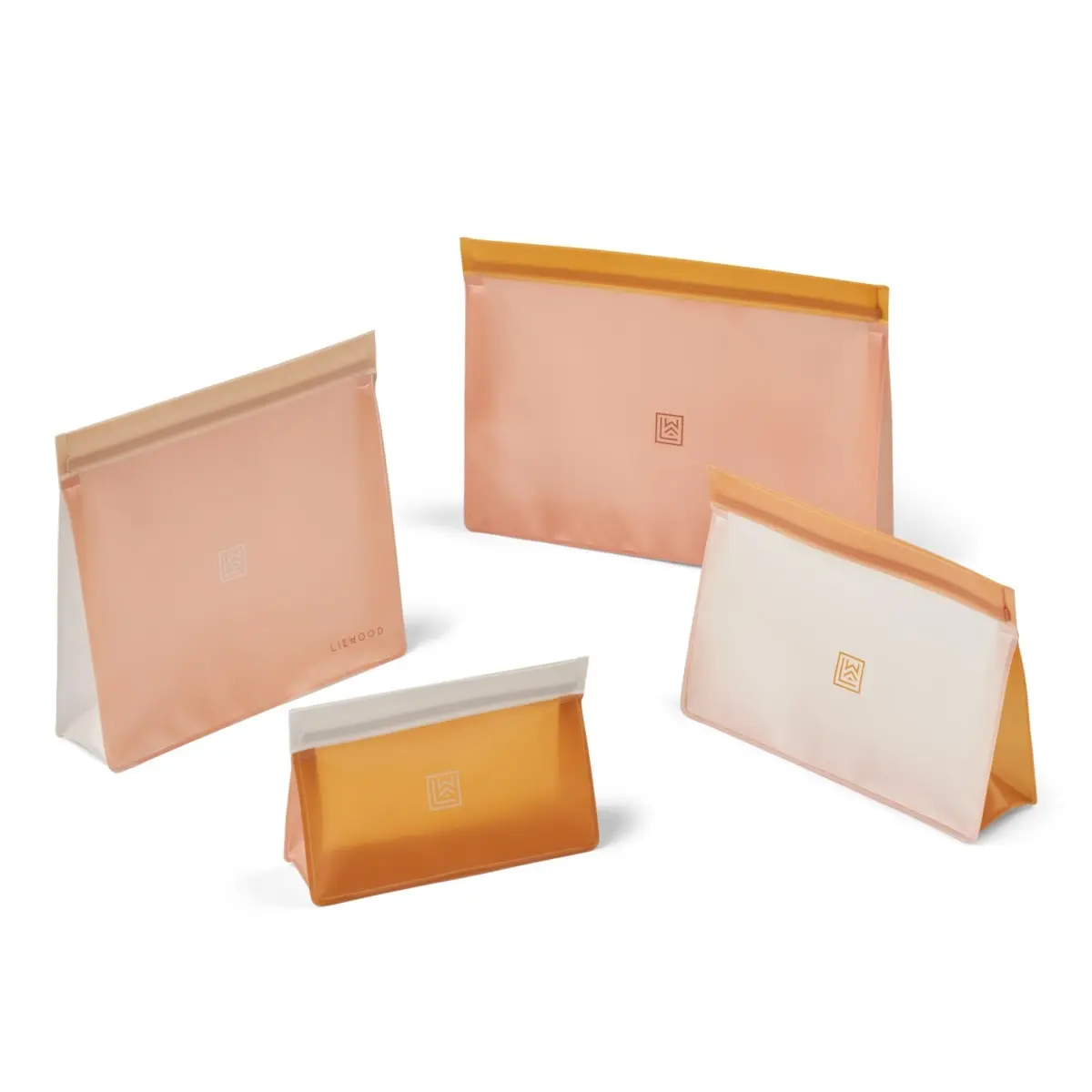 Liewood Mehrweg-Lebensmittelbeutel-Set Keith „Tuscany rose multi mix“ 4-teilig