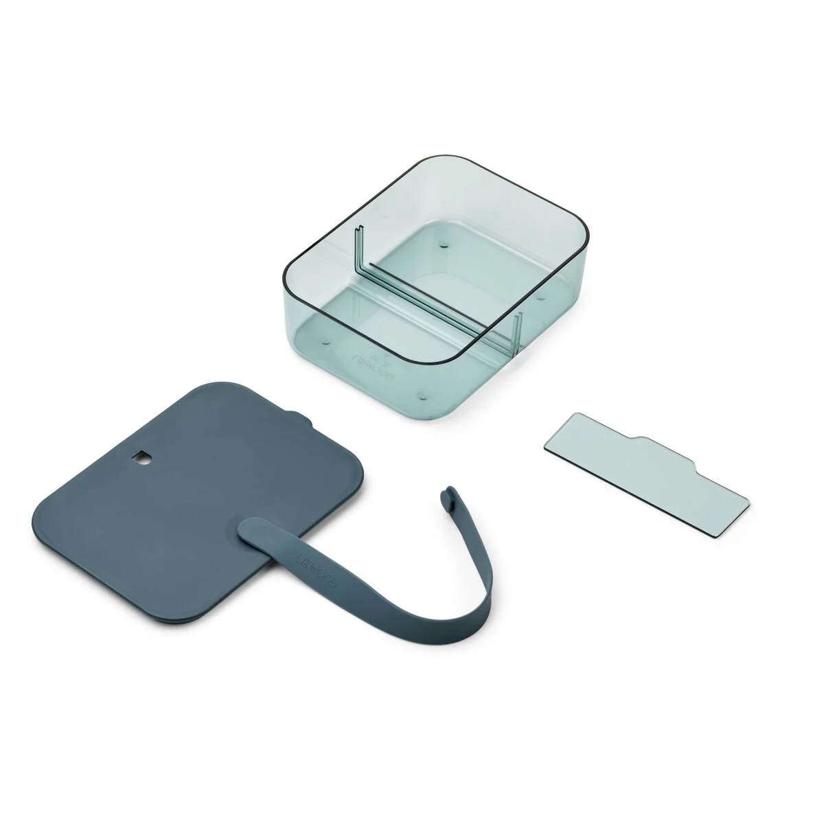 Liewood Snack-Box Carin „Whale blue / Sea blue“, groß, 20x15x7cm