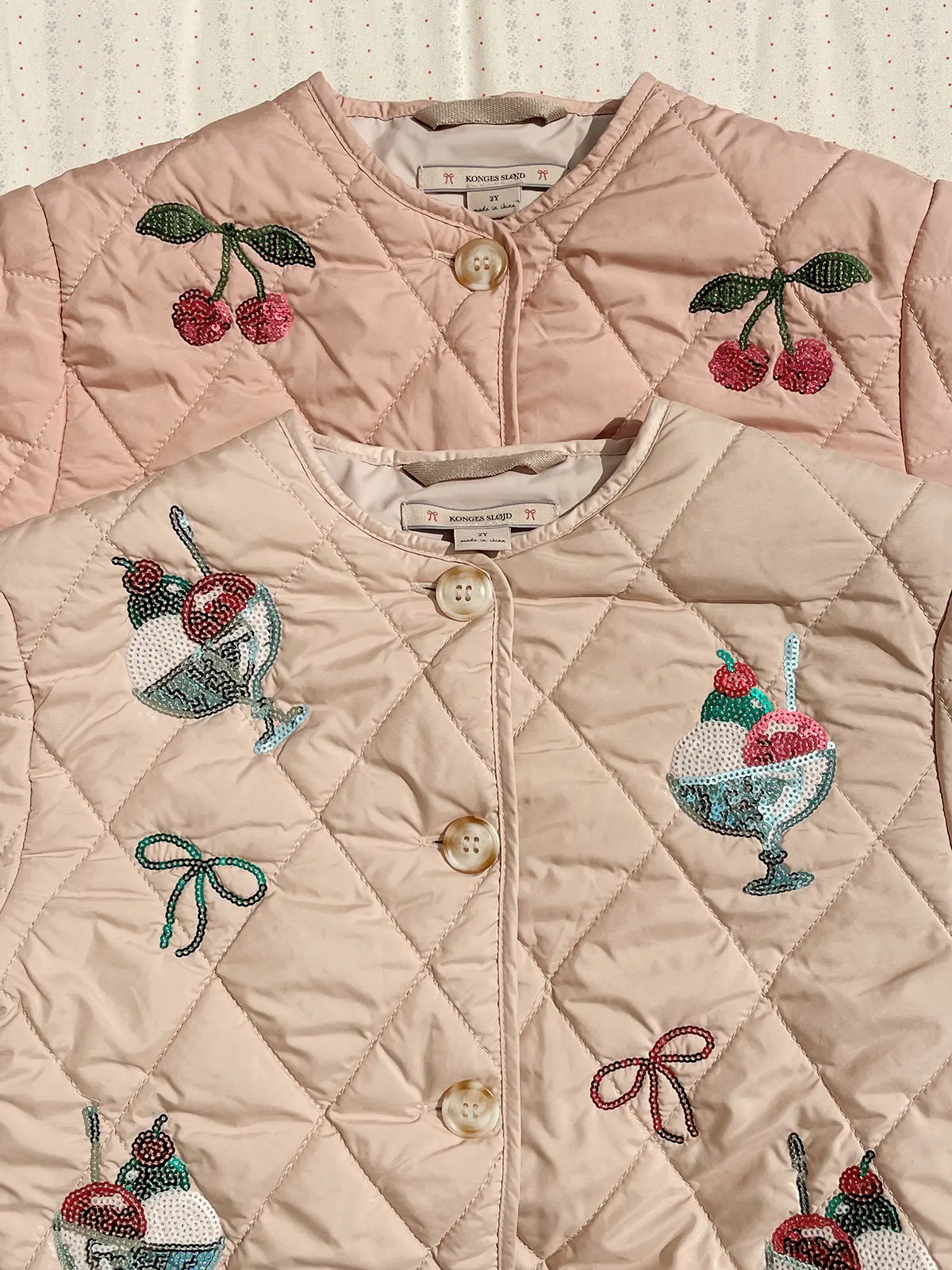 Konges Sløjd Steppjacke Flora „Gelato“ mit Pailletten