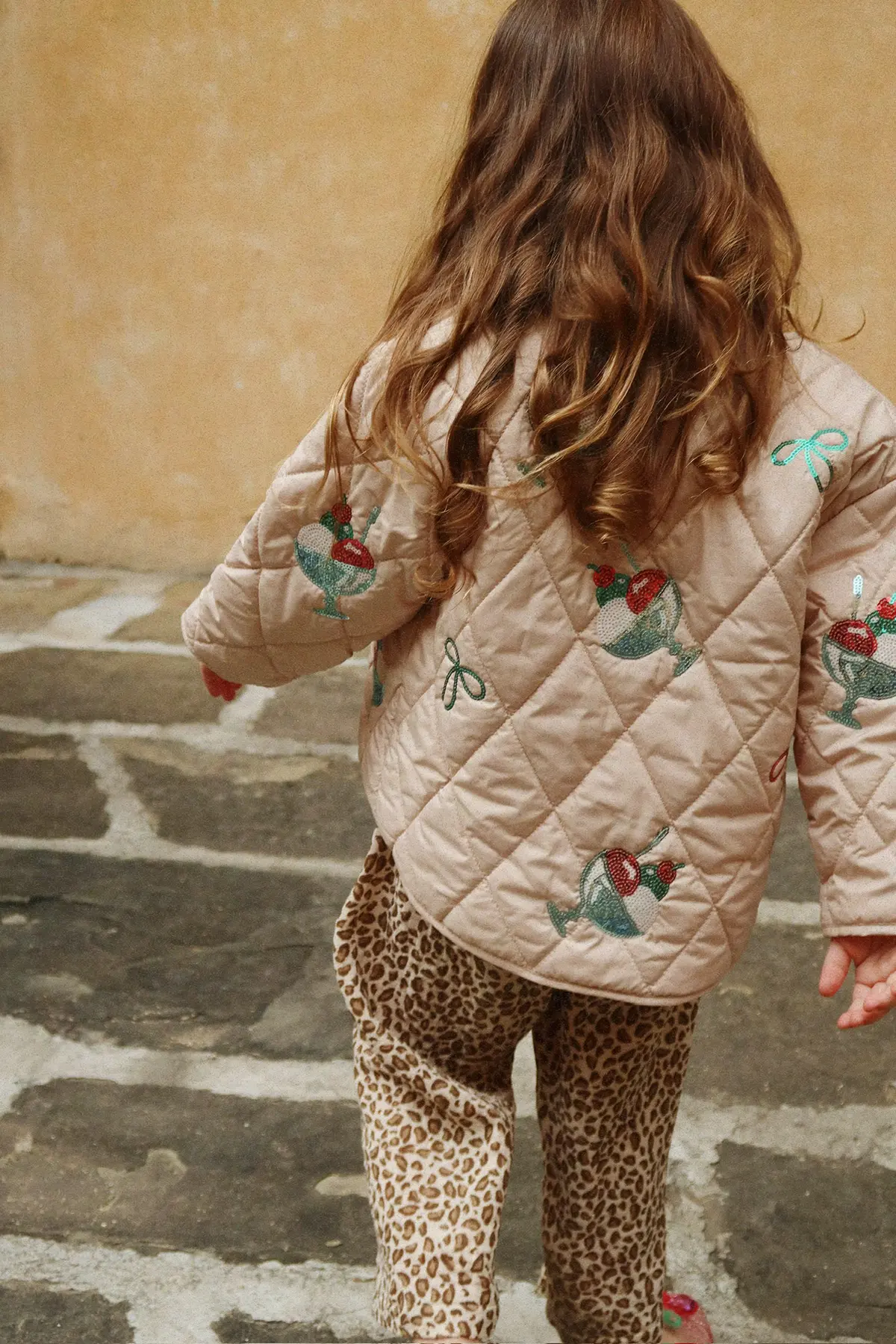 Konges Sløjd Steppjacke Flora „Gelato“ mit Pailletten