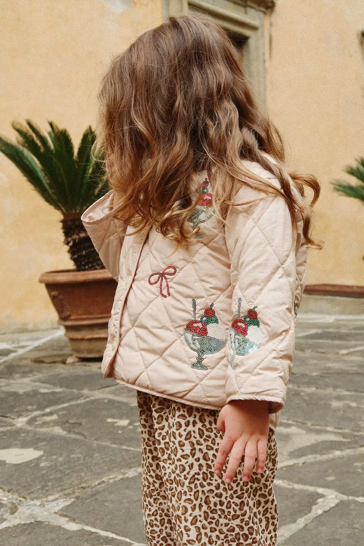 Konges Sløjd Steppjacke Flora „Gelato“ mit Pailletten