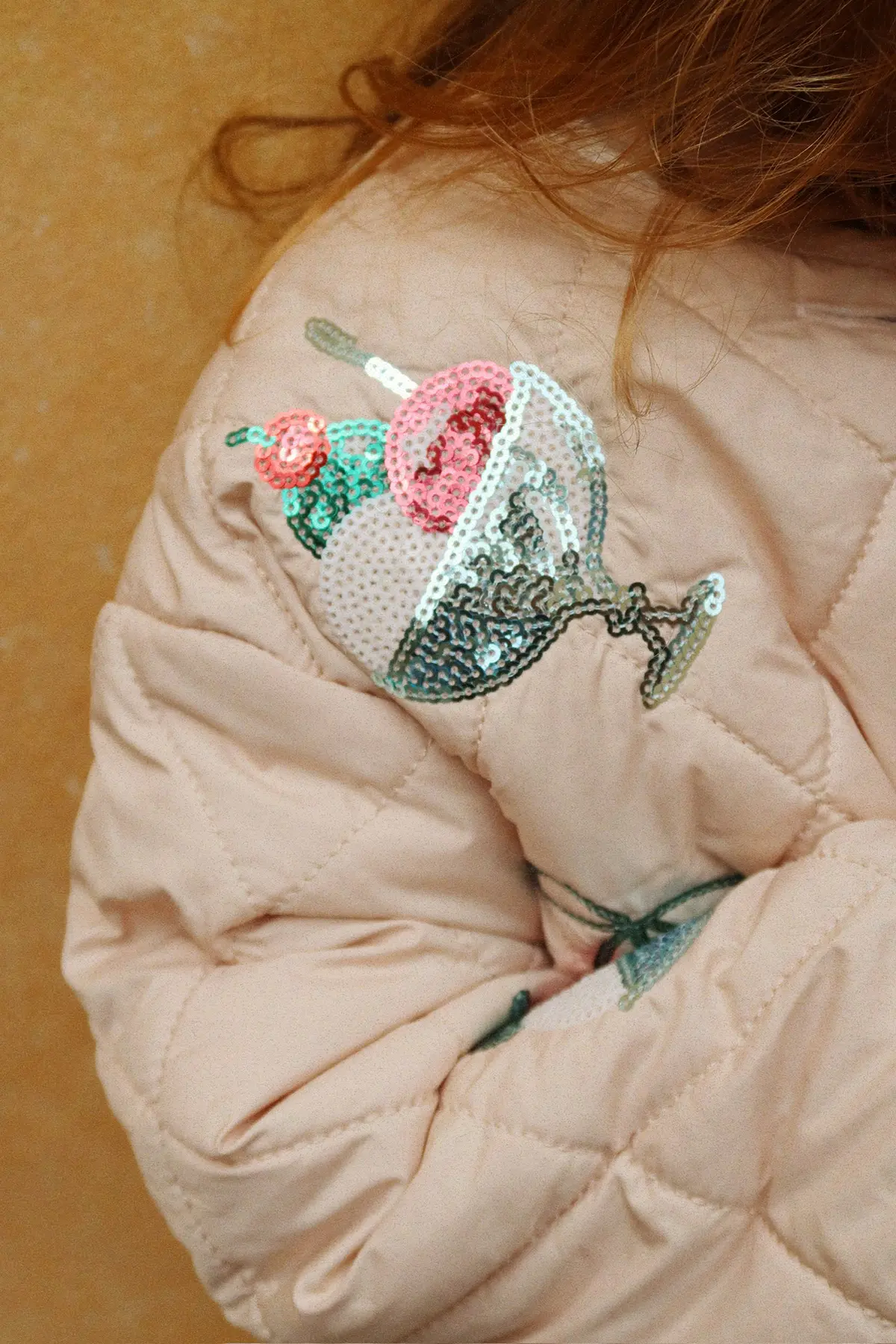 Konges Sløjd Steppjacke Flora „Gelato“ mit Pailletten