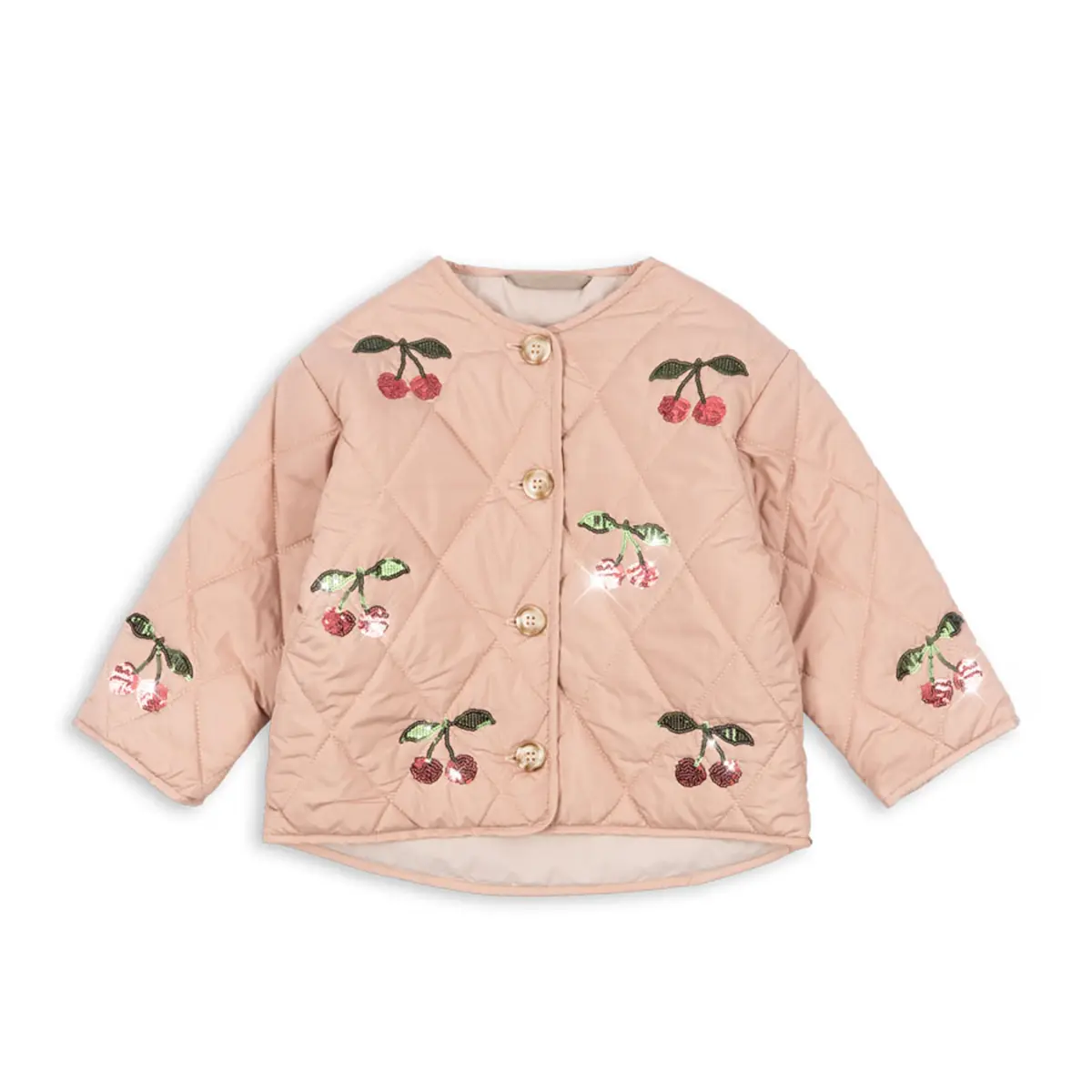 Konges Sløjd Steppjacke Flora „Ma Grande Cerise“ mit Pailletten