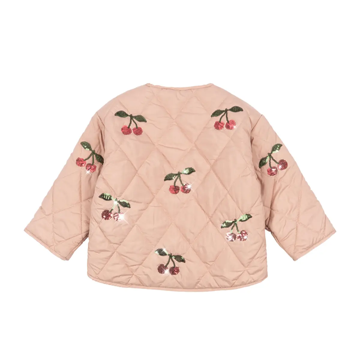 Konges Sløjd Steppjacke Flora „Ma Grande Cerise“ mit Pailletten
