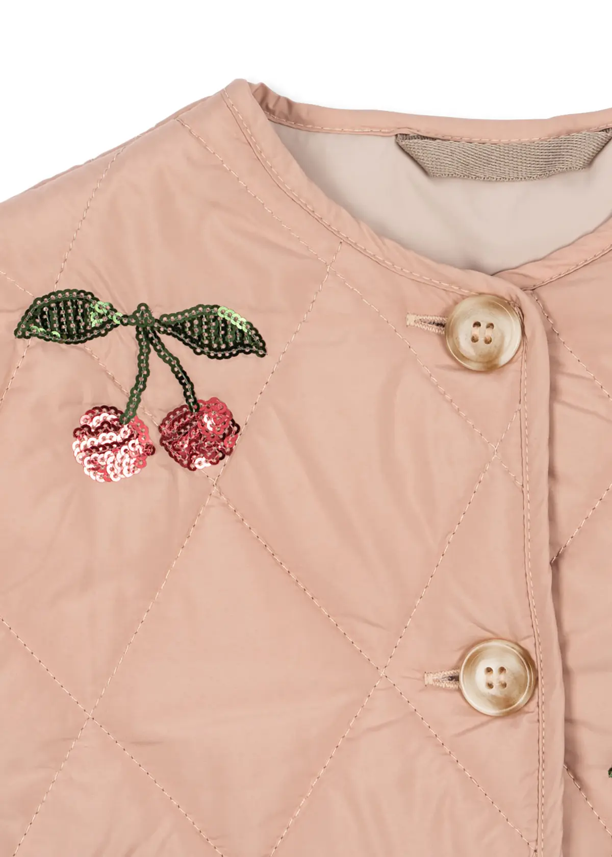Konges Sløjd Steppjacke Flora „Ma Grande Cerise“ mit Pailletten