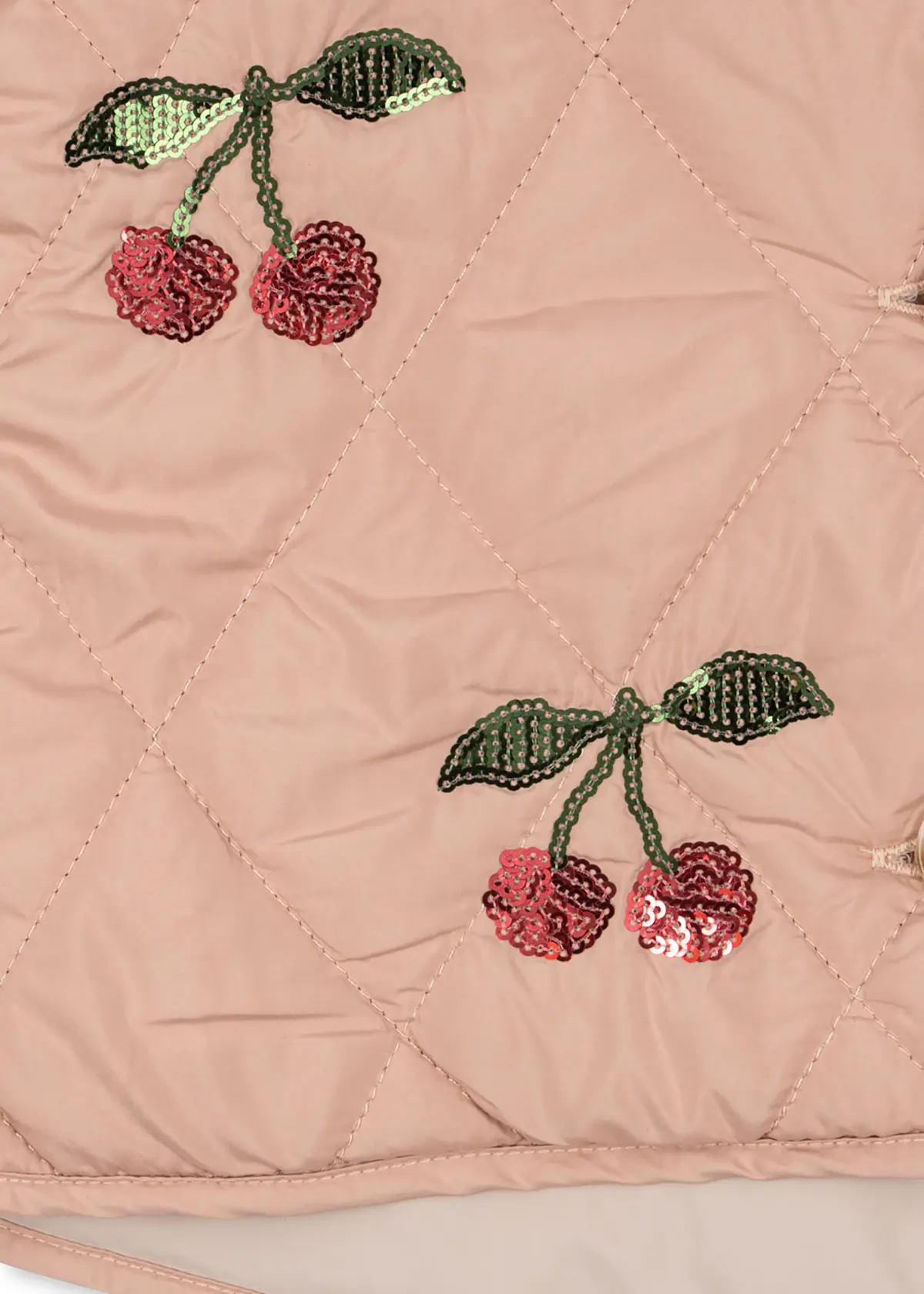 Konges Sløjd Steppjacke Flora „Ma Grande Cerise“ mit Pailletten