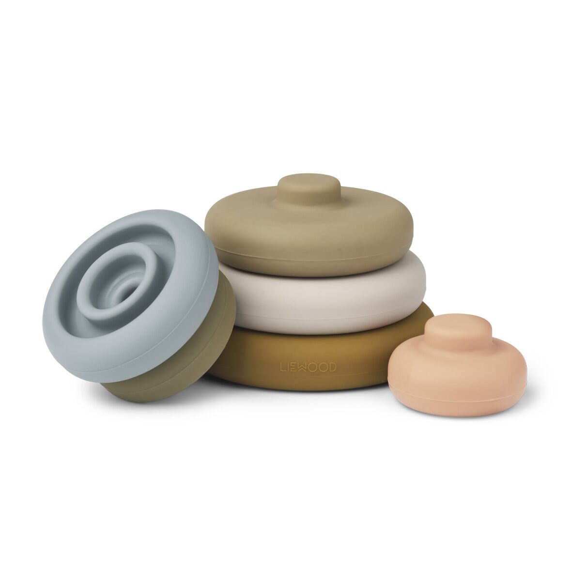 DELISTED Liewood Dag Stapelturm „Khaki multi mix“, 100% Silikon – Bild 2