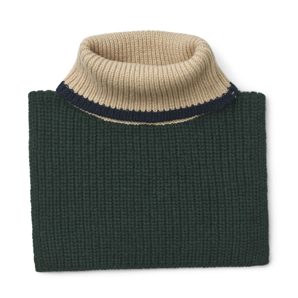 Liewood Kinderhalswärmer Maeck aus Merinowolle „Hunter green multi mix“, Kinderschal, OEKO-TEX®