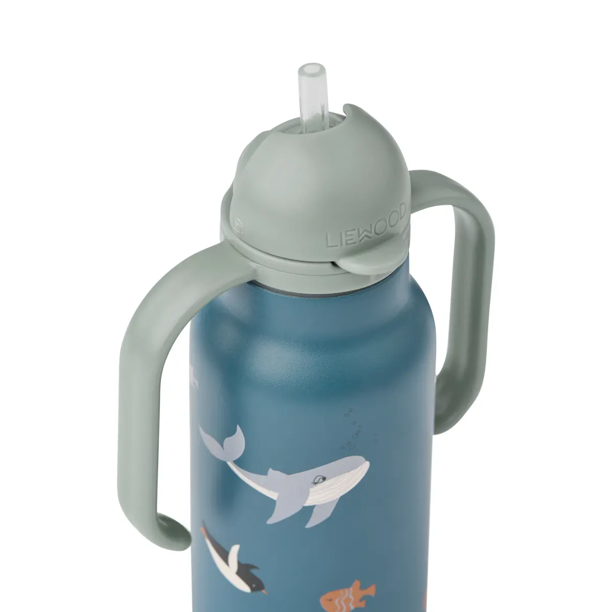 Liewood Edelstahl Trinkflasche Kimmie „Arctic Sea / Ocean view“ mit Griffen