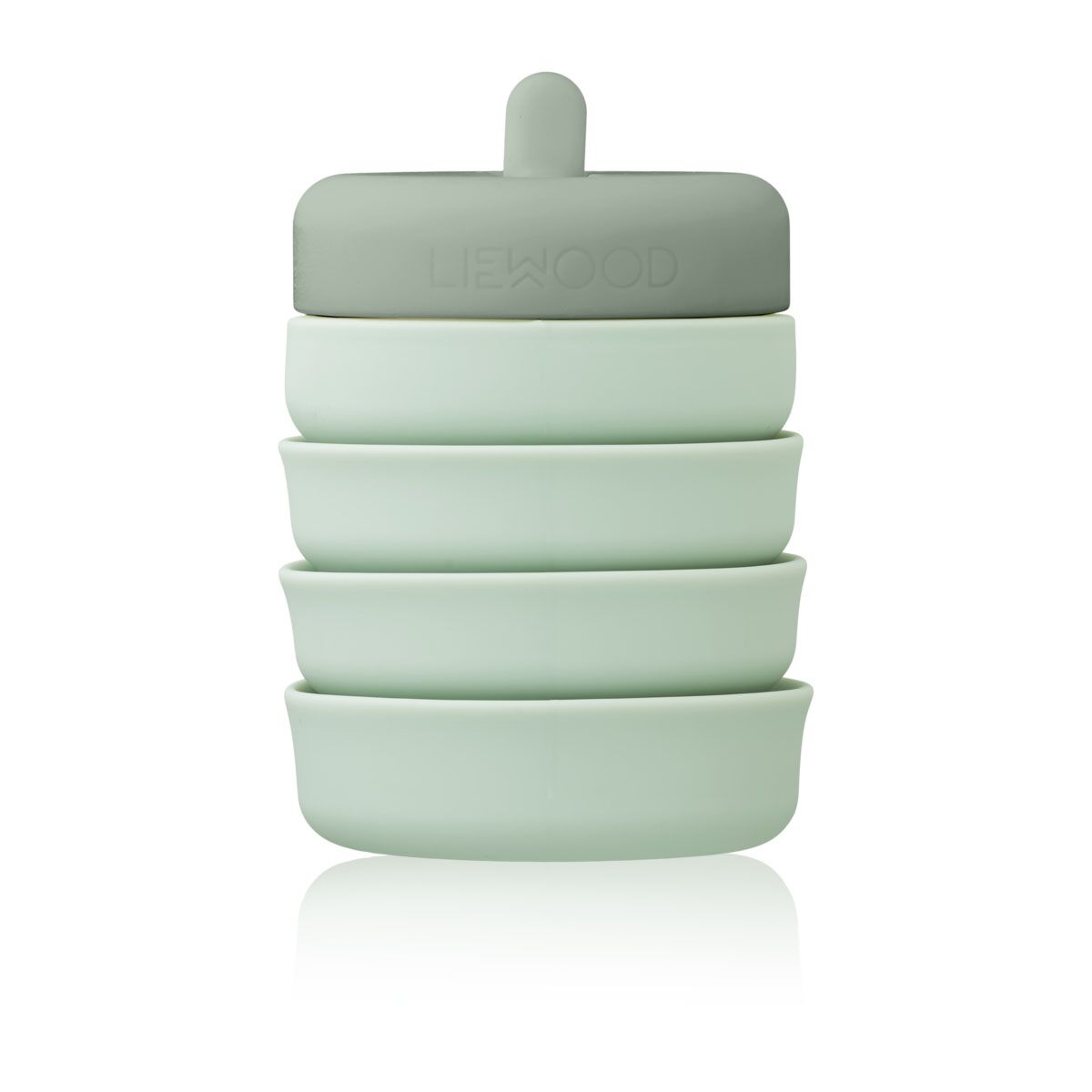 Liewood faltbare Trinkflasche Wilson „Dusty mint / Faune green mix“, 450ml
