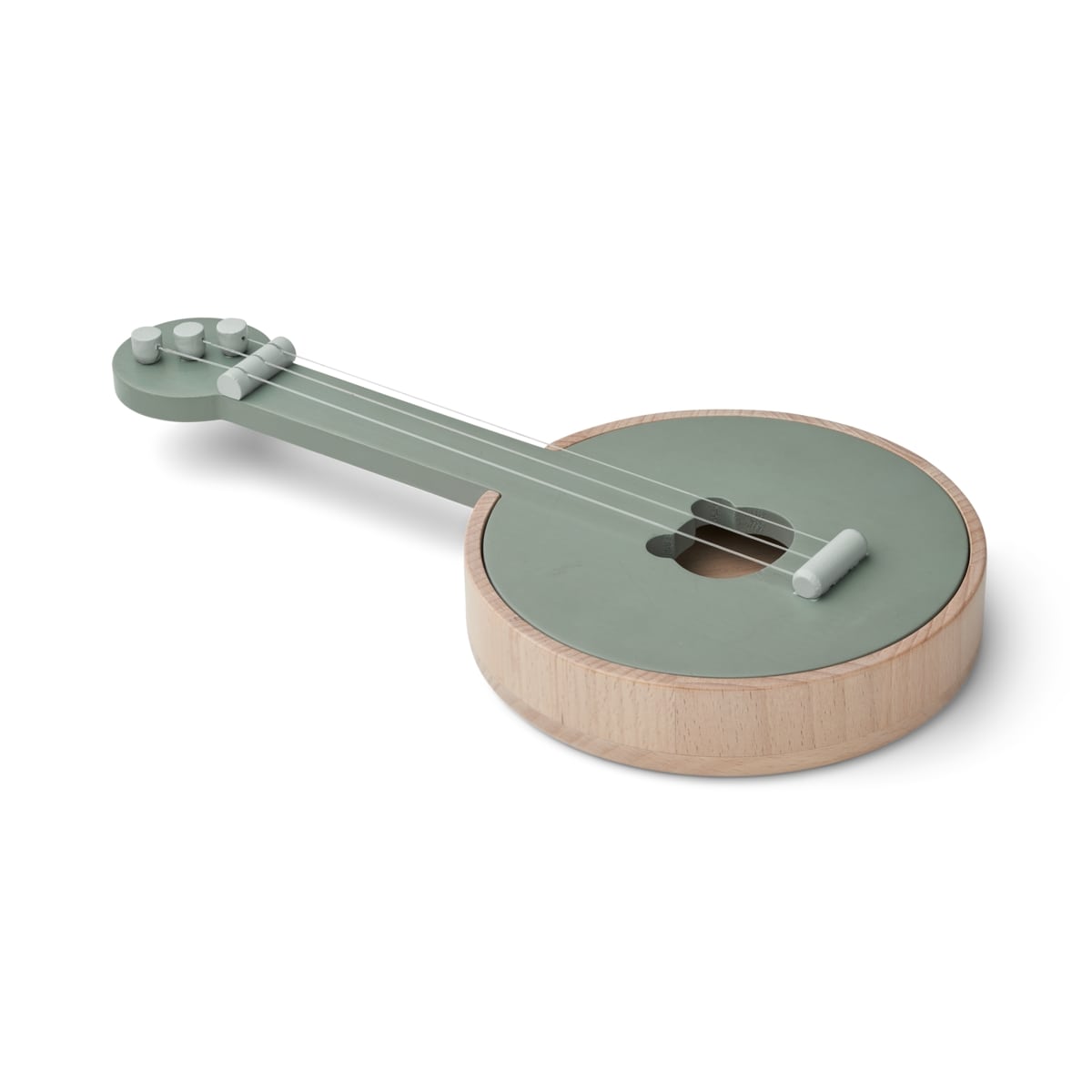 DELISTED Liewood Chas Kinder-Banjo „Faune green / Dove blue mix“, Buchenholz