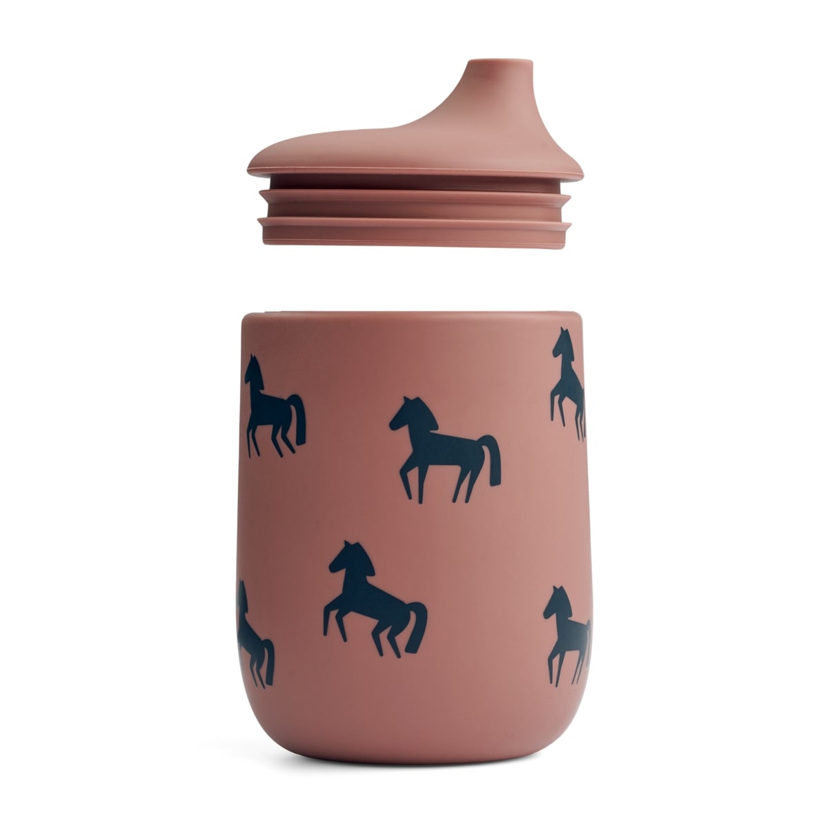 DELISTED Liewood Ellis Trinkbecher „Horses / Dark rosetta“ aus Silikon, 230ml – Bild 3