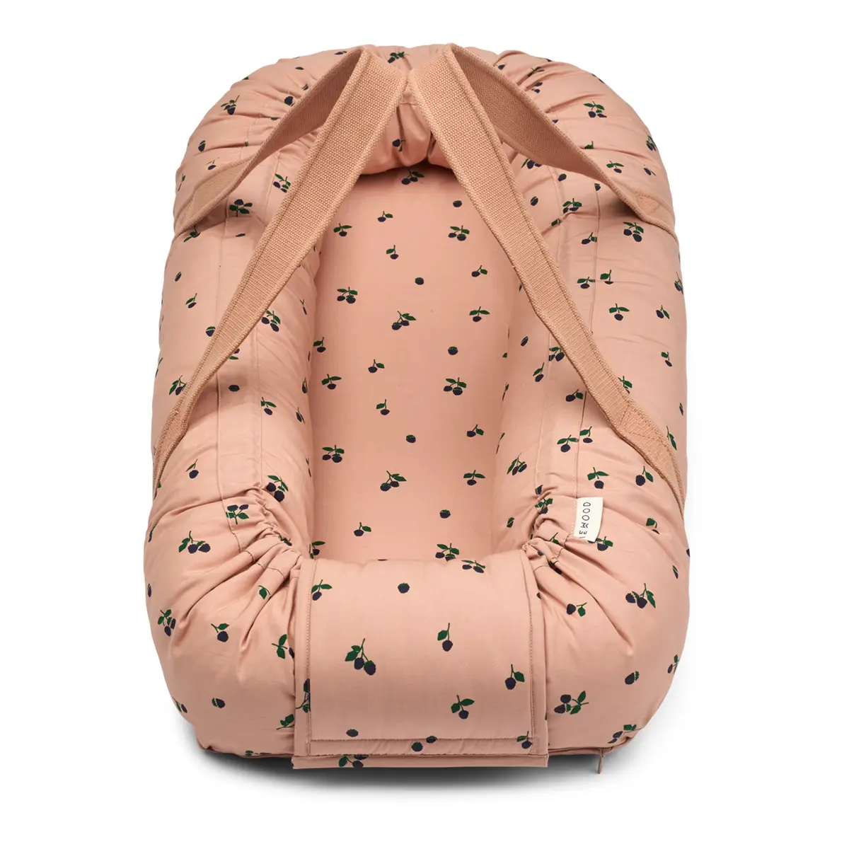 Liewood Gro Babylift / Babynest „Mini Berry / Pale tuscany“, Bio-Baumwolle
