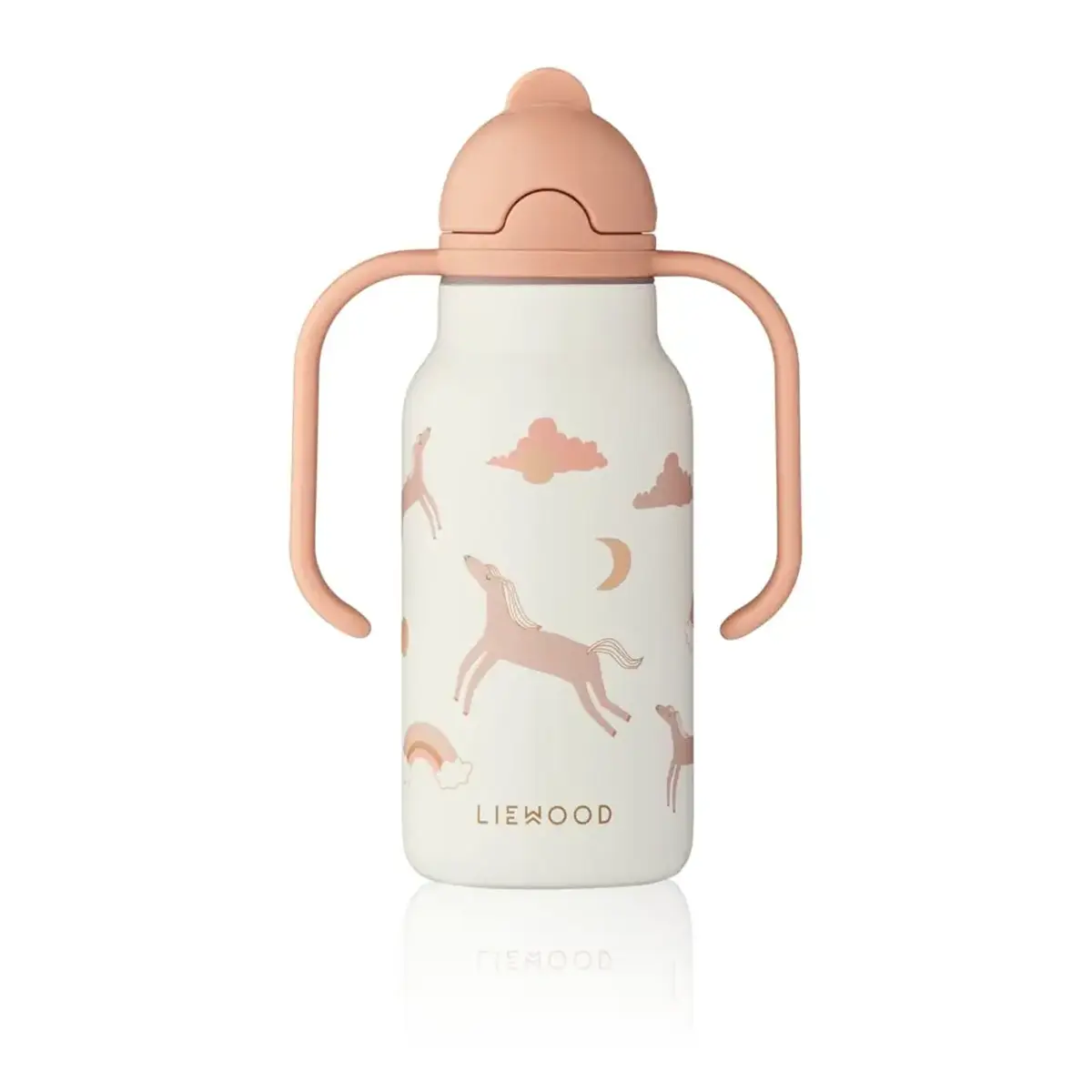 Liewood Edelstahl Trinkflasche Kimmie „Dream / Ecru“ mit Griffen