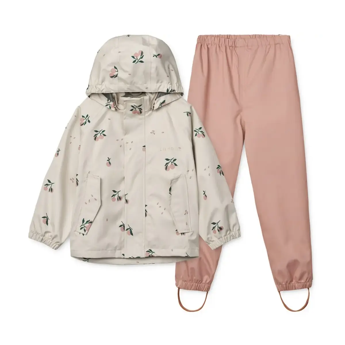 Liewood Softshell Regenbekleidungs-Set Pedia „Peach / Sea shell“