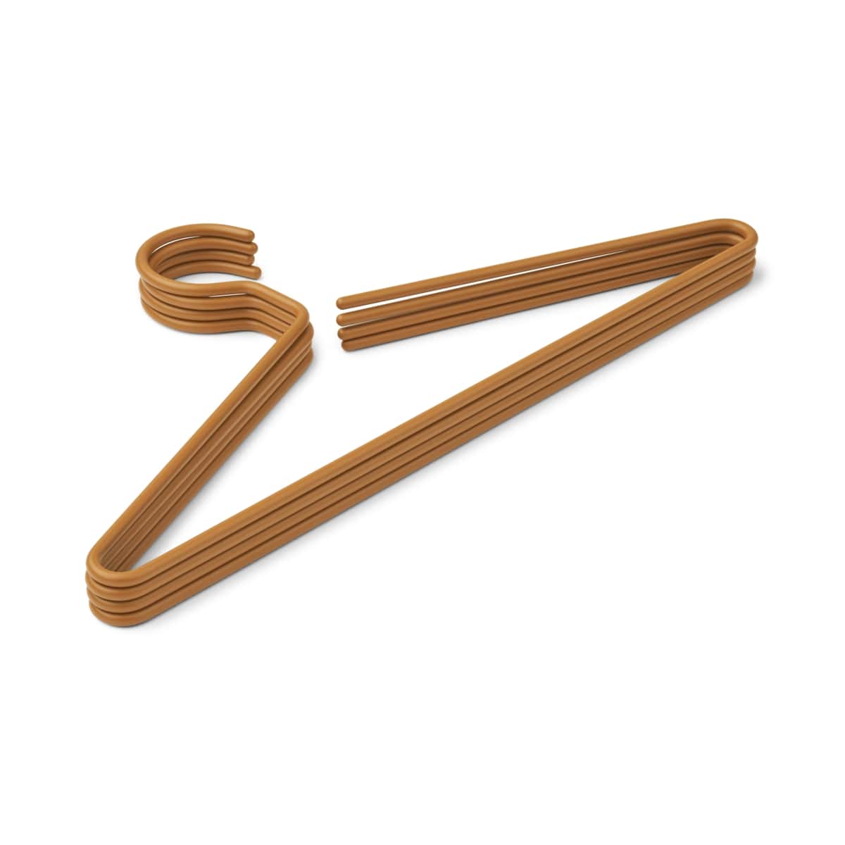 Liewood Kleiderbügel-Set Julian für Kinder „Golden caramel“, Metall, 4er-Pack