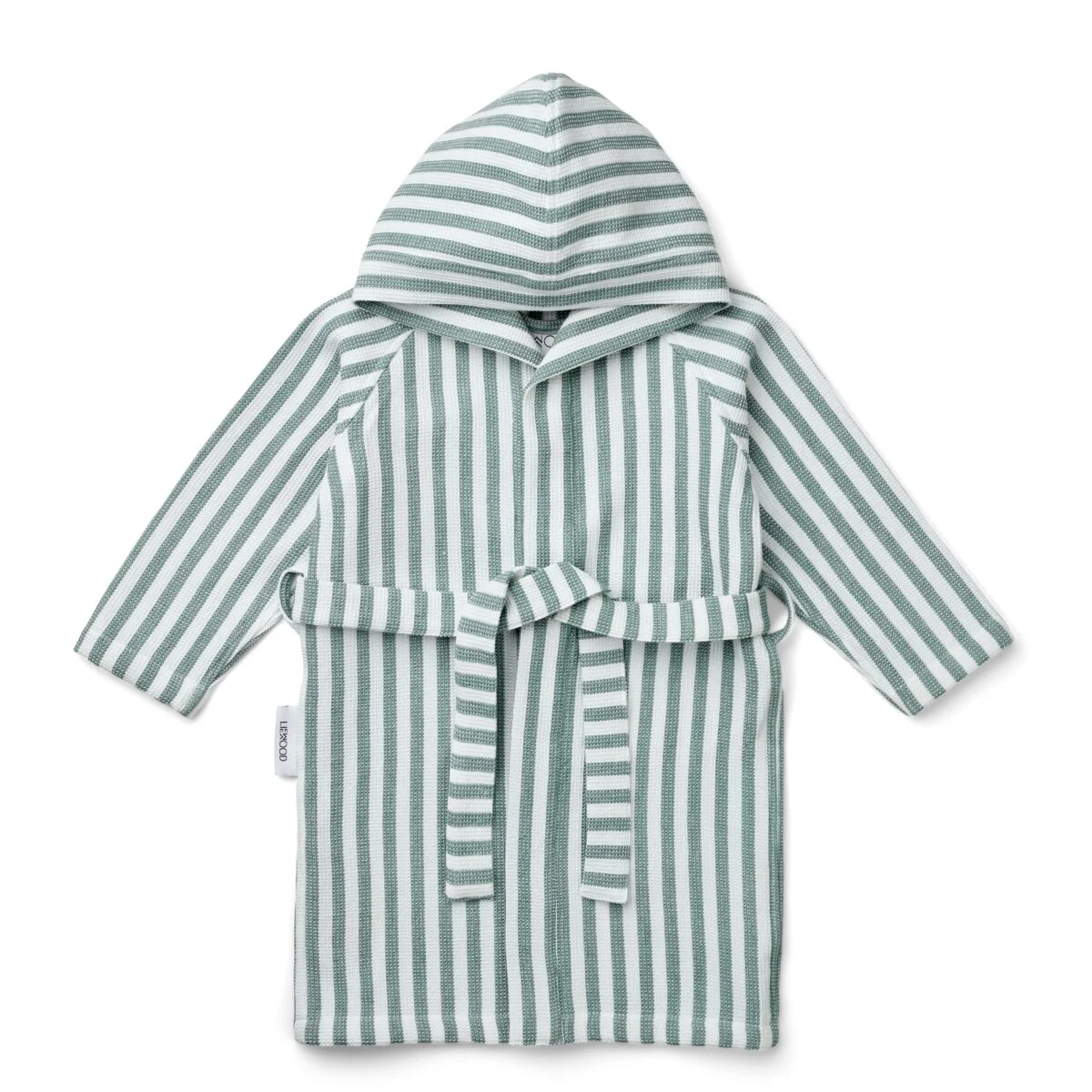Liewood Bademantel Gray „Peppermint / White“ Gr. 1-8 Jahre