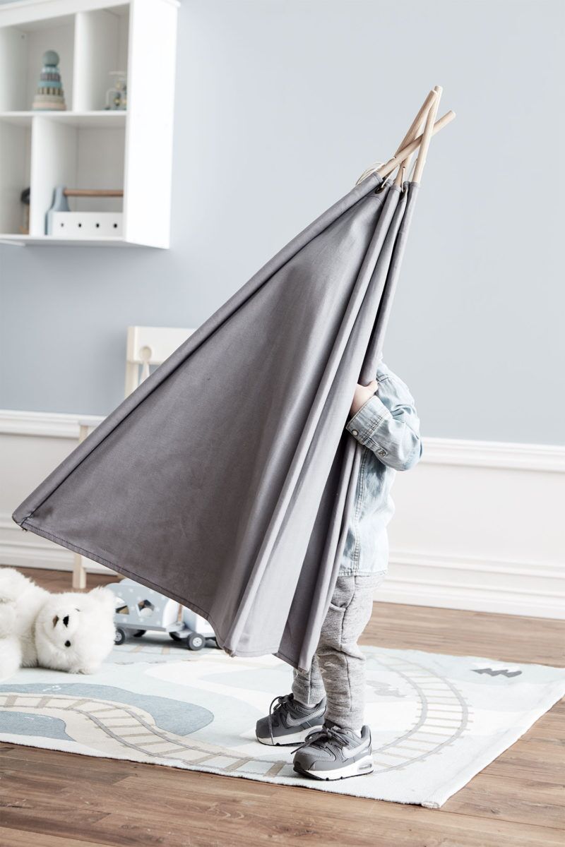 Kids Concept Tipi Zelt Mini grau Mood 2