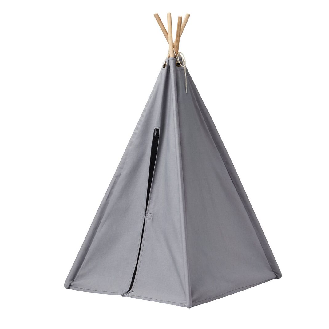 Kids Concept Tipi Zelt Mini grau geschlossen